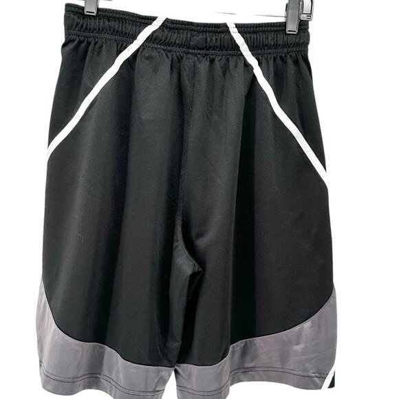 Reebok Athletic Shorts Mens M With Drawstring Waist Black Gray Basketball - Picture 4 of 8